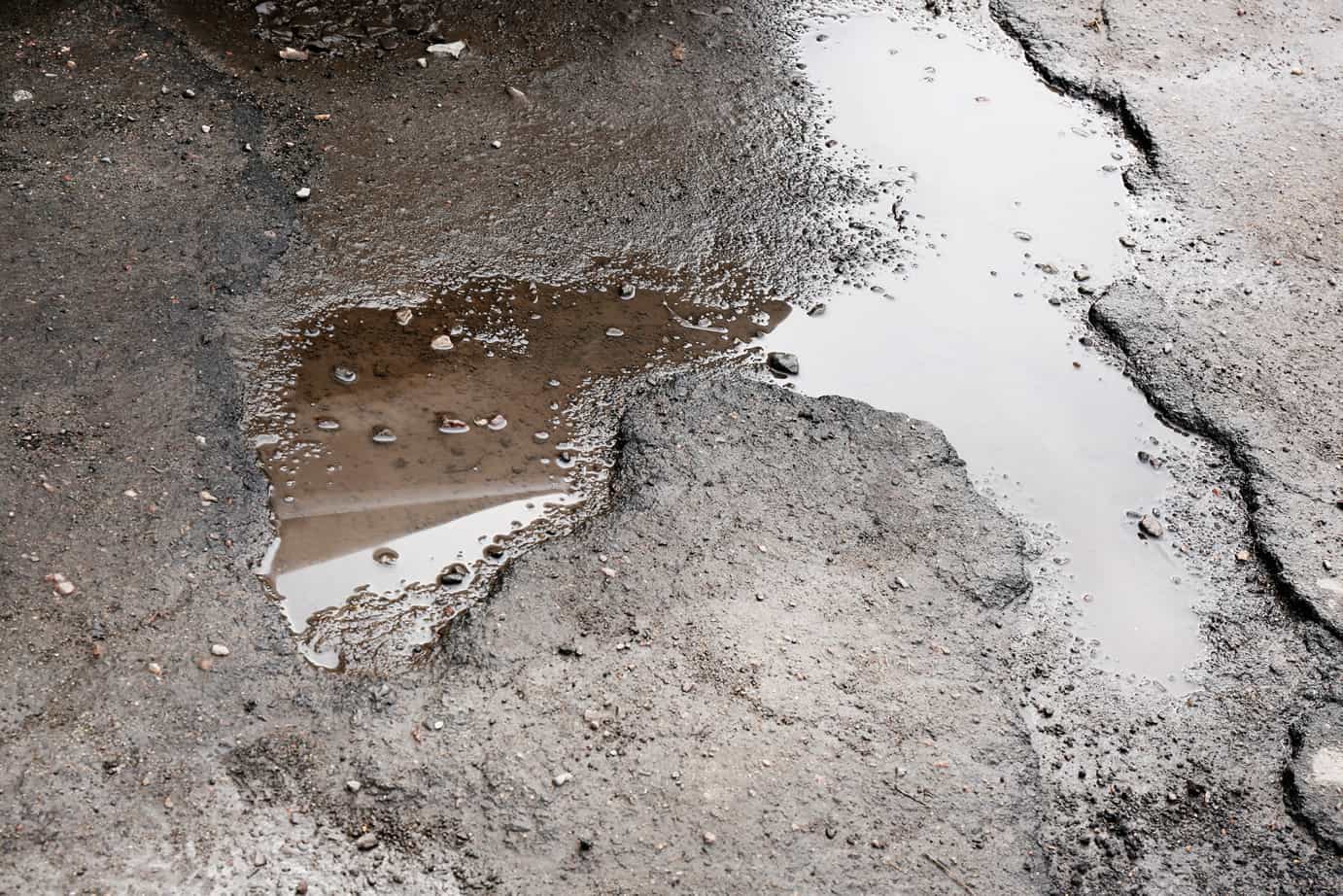 Parking lot in need of repairs