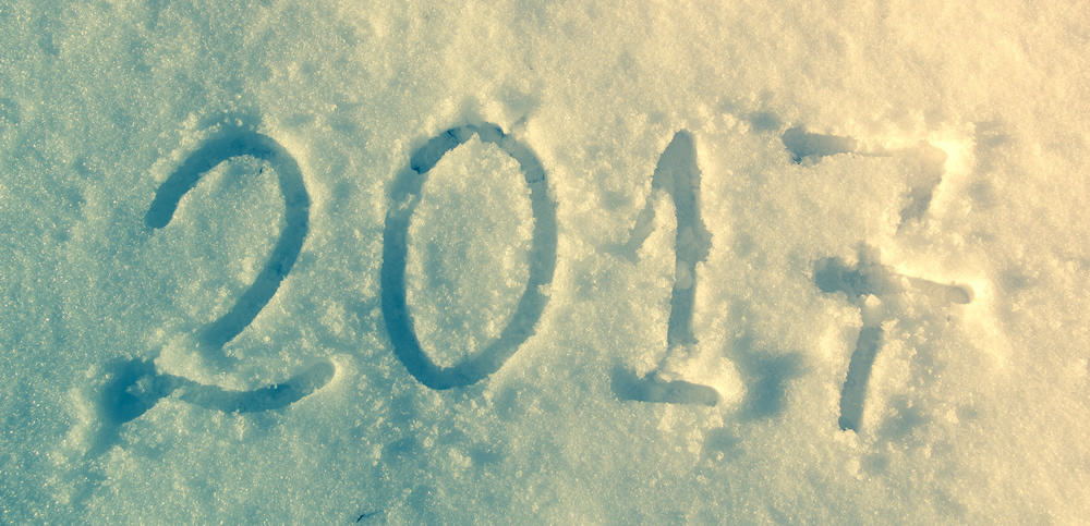 2017 written in snow